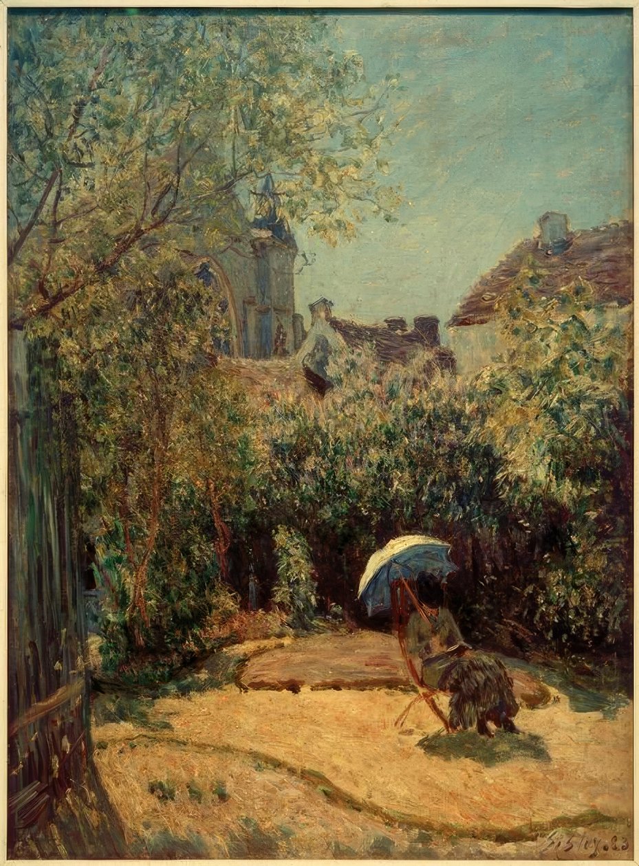 Woman with Umbrella - Summer Scene by Alfred Sisley