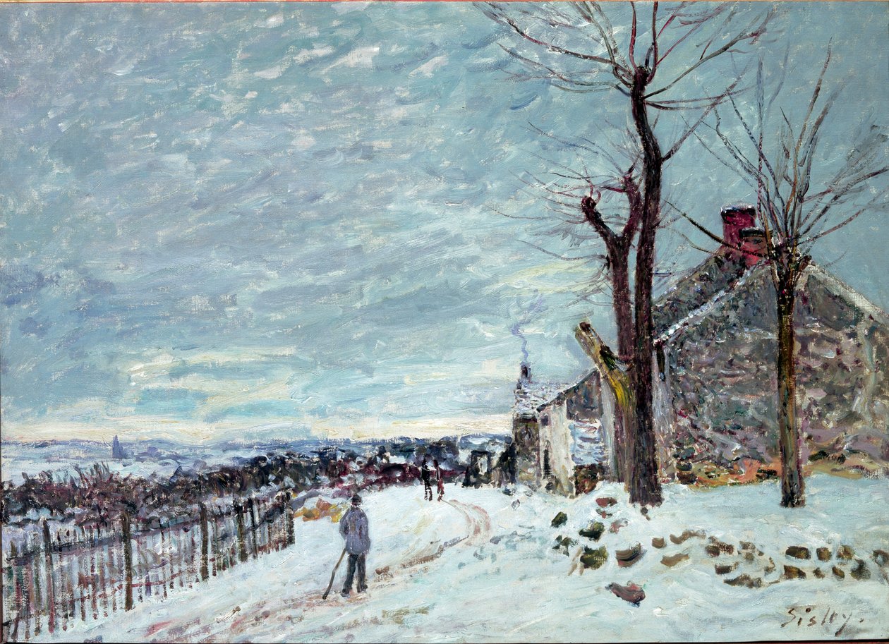 Snow in Veneux-Nadon by Alfred Sisley