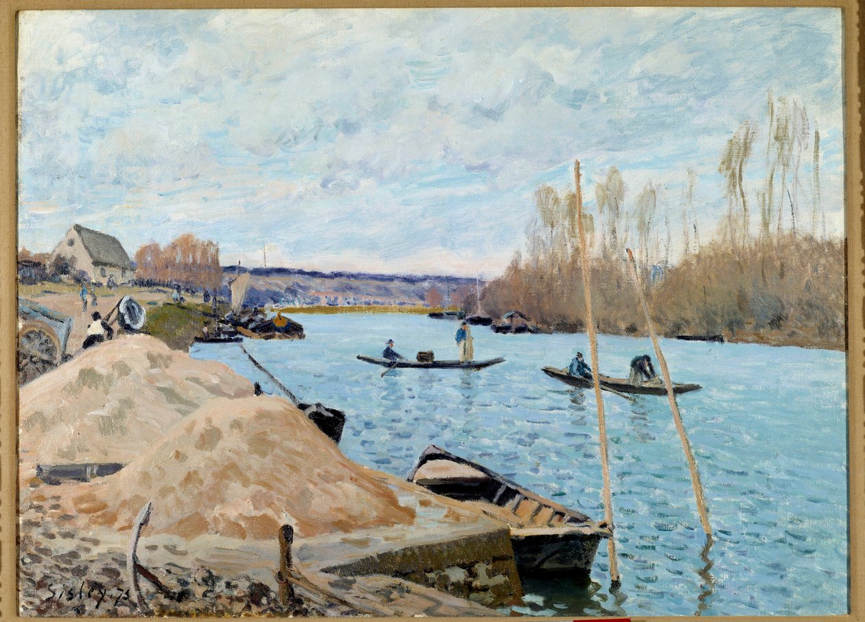 The Seine in Port, Marly, Sandpile by Alfred Sisley