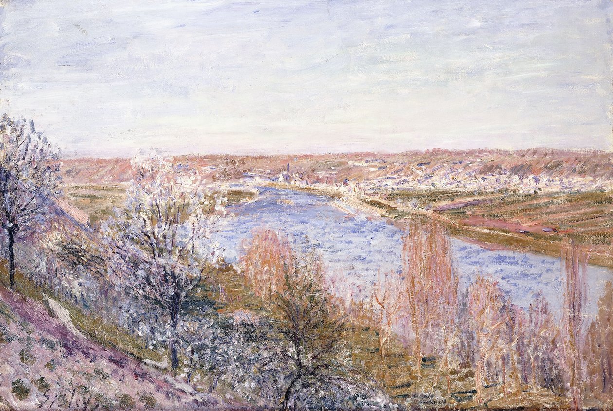 The Village of Champagne at Sunset by Alfred Sisley