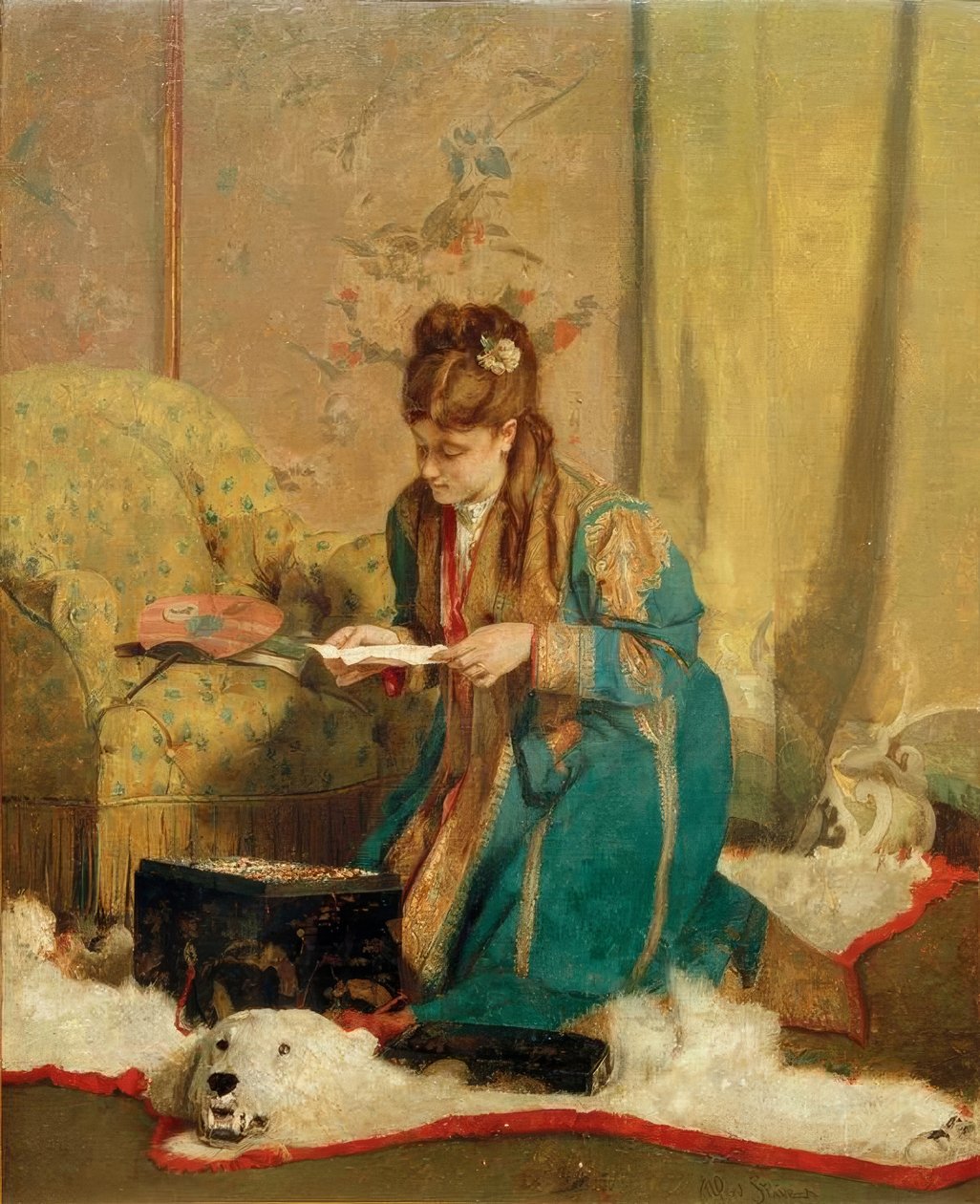 The Jewelry Box by Alfred Emile Stevens