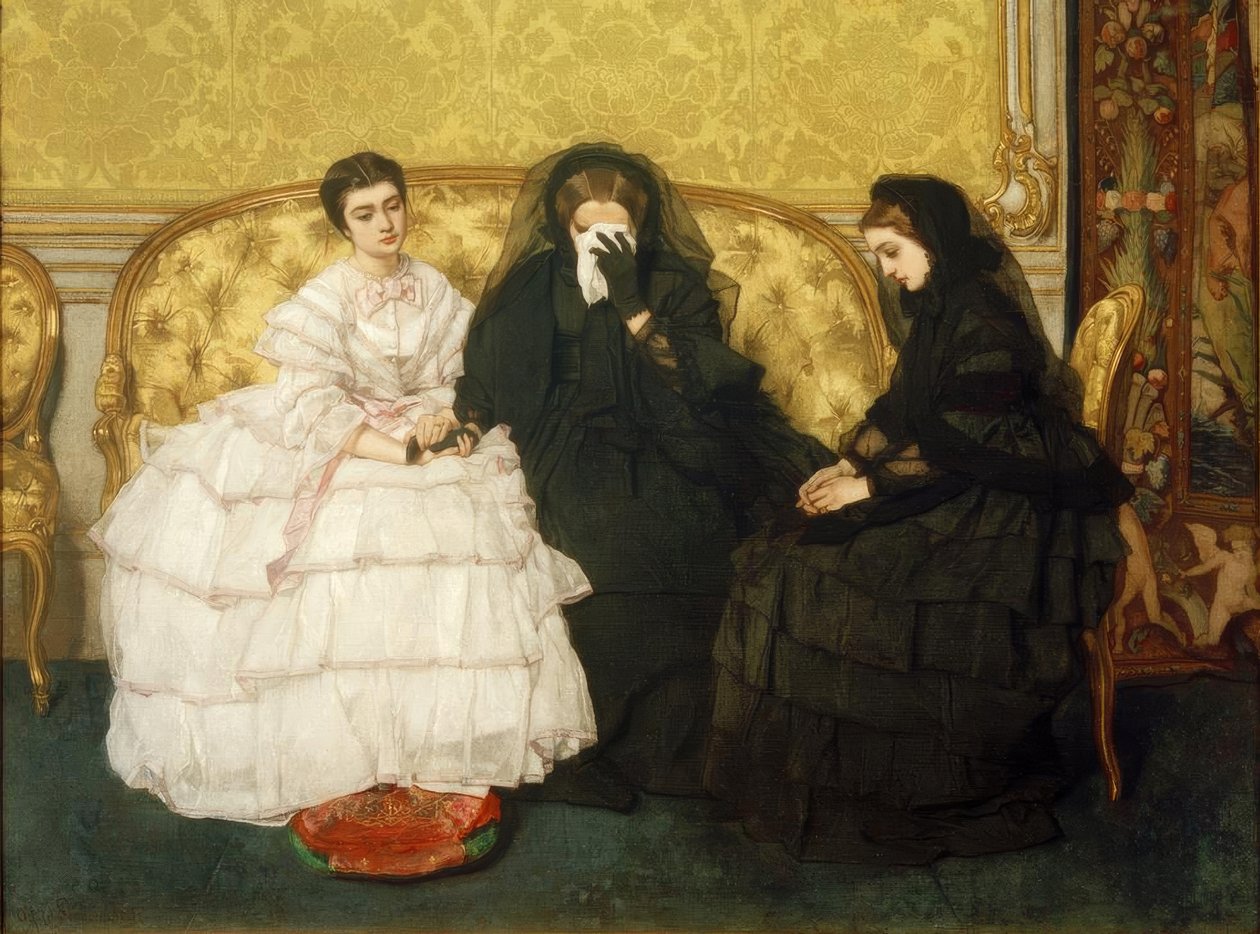 A. Stevens, Consolation or The Condolence Visit by Alfred Emile Stevens