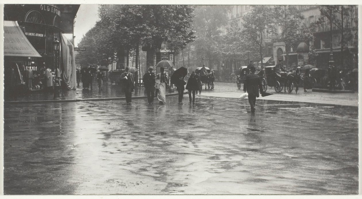 A Wet Day on the Boulevard, Paris by Alfred Stieglitz