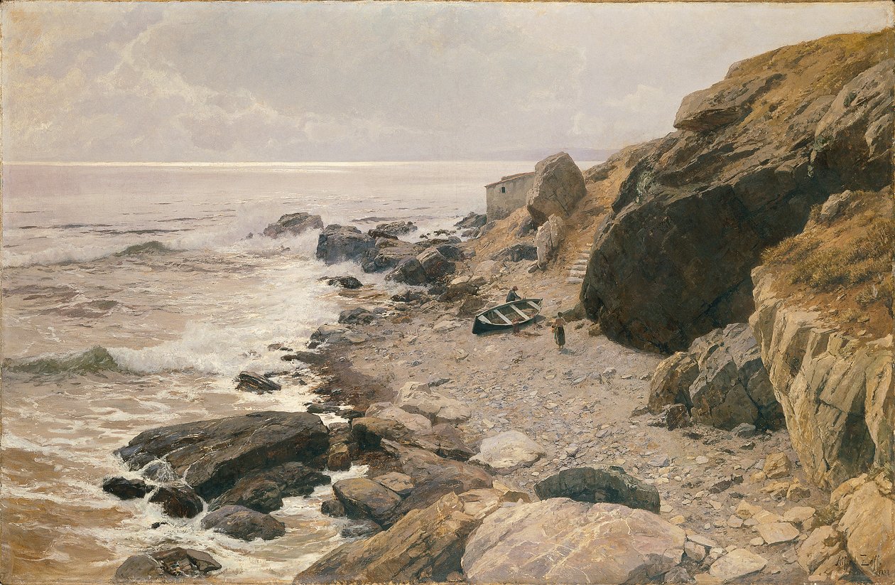 On the Riviera (Rocky Coast) by Alfred Zoff