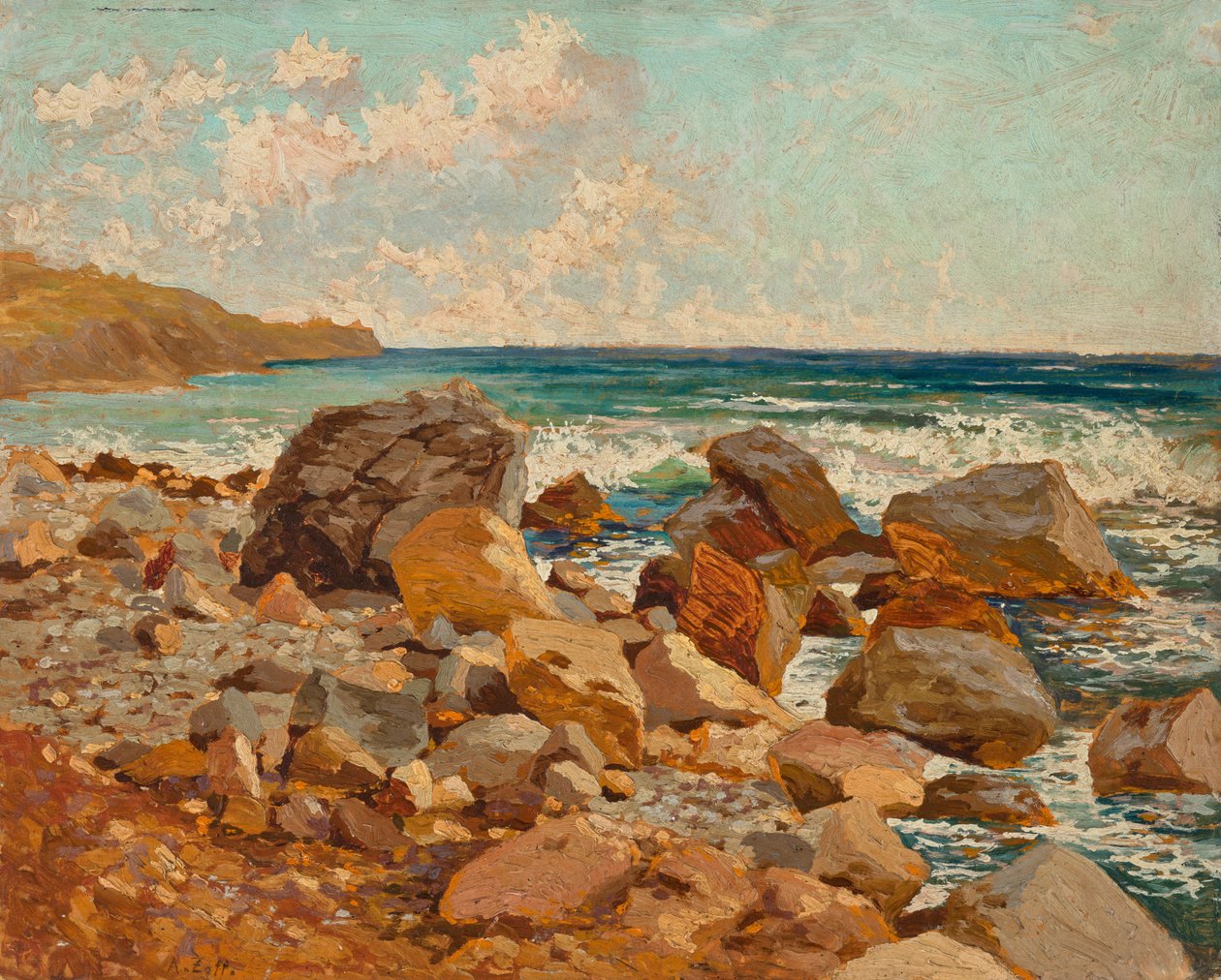 Surf at Nervi by Alfred Zoff