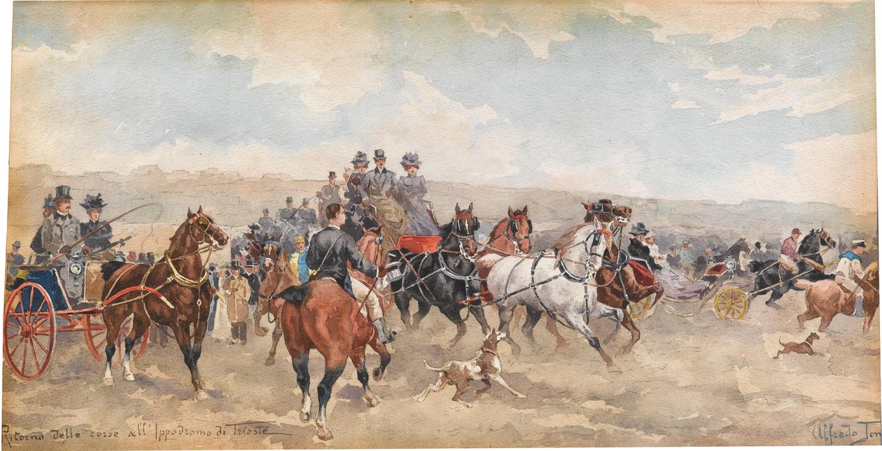 Return from the Racing Track in Trieste by Alfredo Tominz