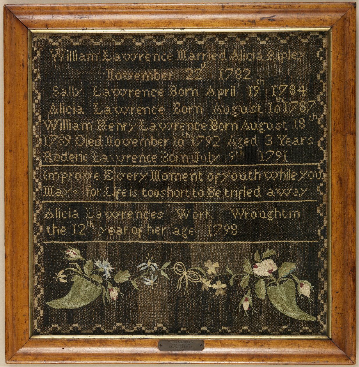 Family Register Sampler by Alicia Lawrence