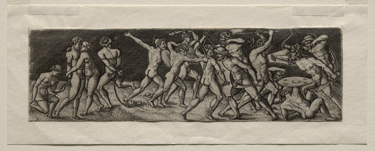 Fight Between Eleven Warriors by Allaert Claesz