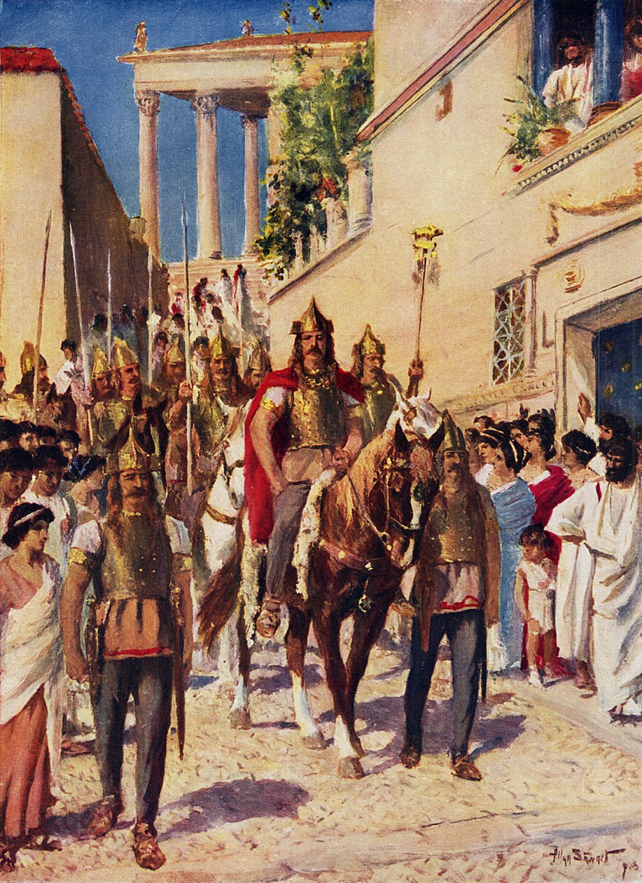 Alaric entering Athens by Allan (after) Stewart