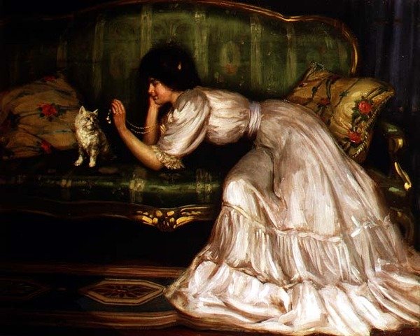 Playing with the Kitten by Allan Douglas Davidson
