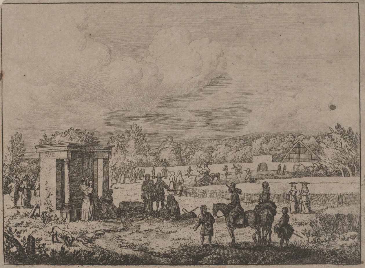 The Spring at Watroz (etching) by Allart van Everdingen
