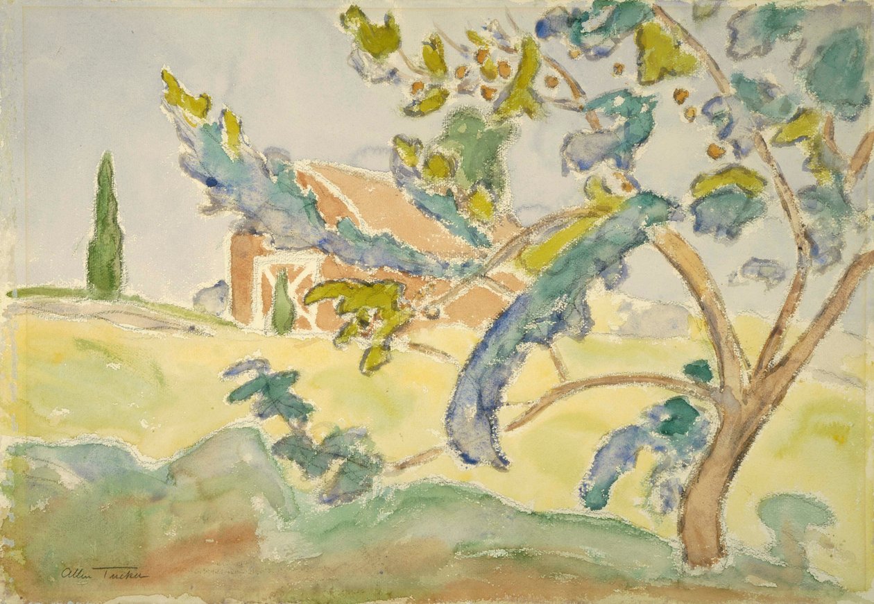 Tree and Barn by Allen Tucker
