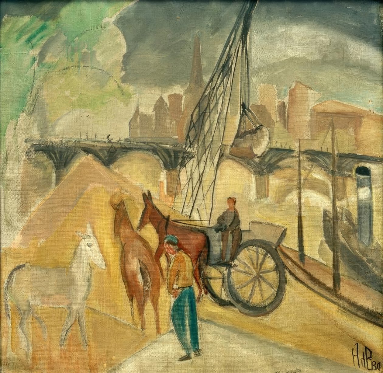 Landscape with Bridge by Alma Del Banco