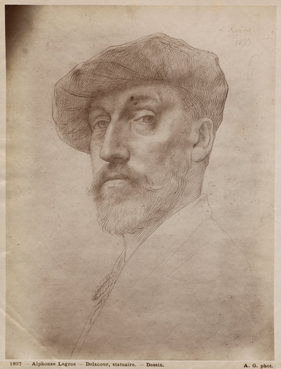 Clovis Delacoux, sculptor by Alphonse Legros