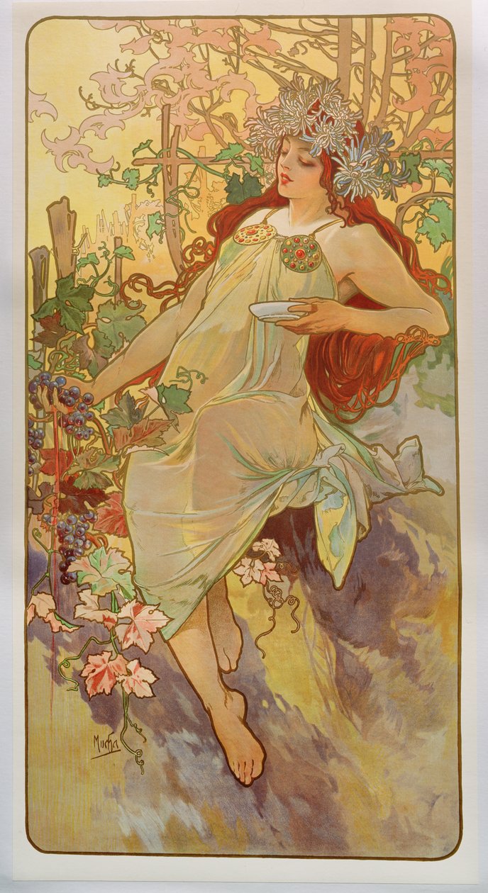 The Seasons: Autumn, 1896 by Alphonse Mucha