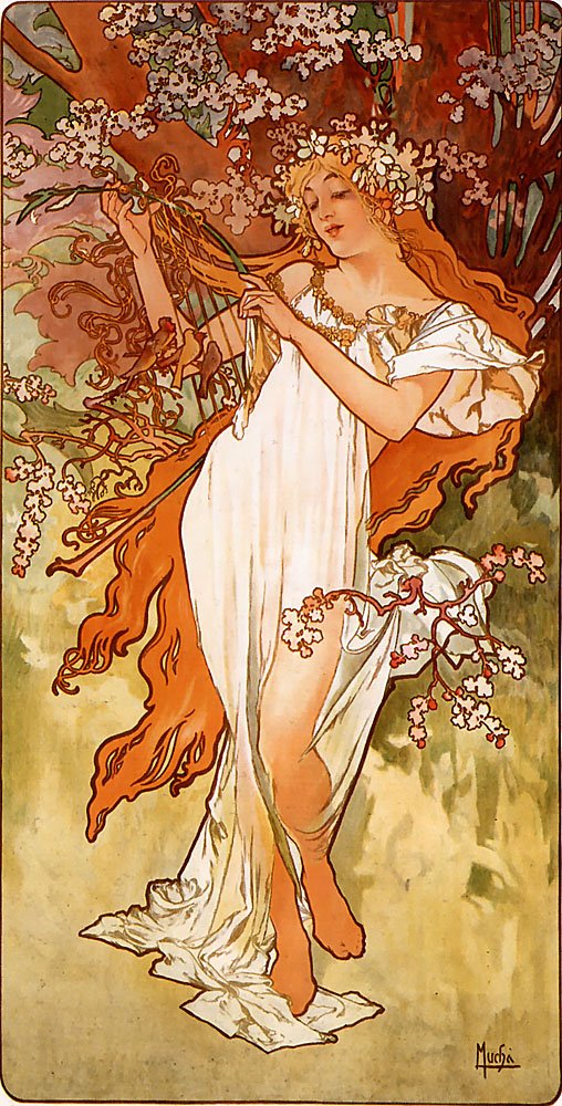 Spring by Alphonse Mucha