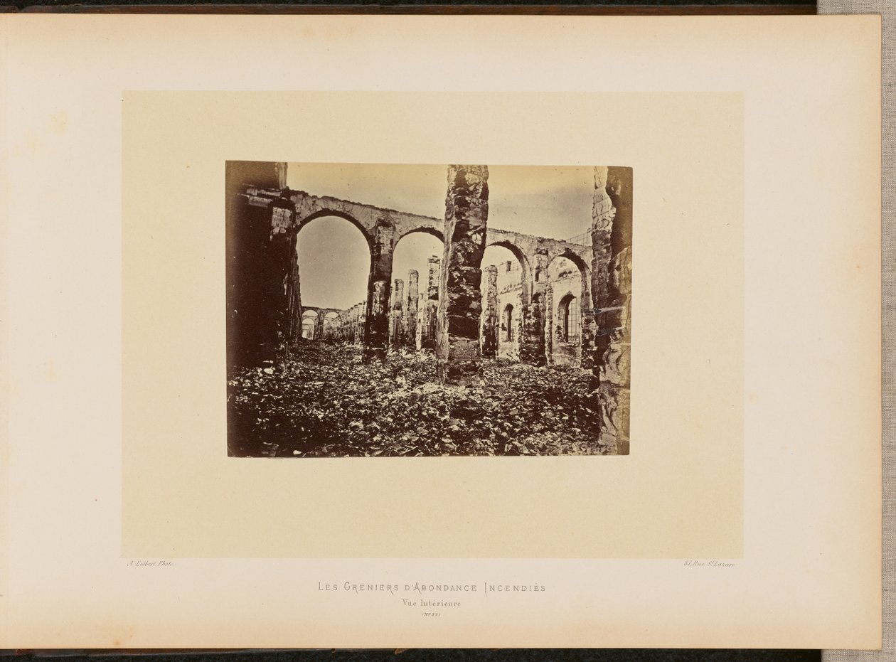Burned Granaries of Abundance. Interior View. by Alphonse J. Liébert