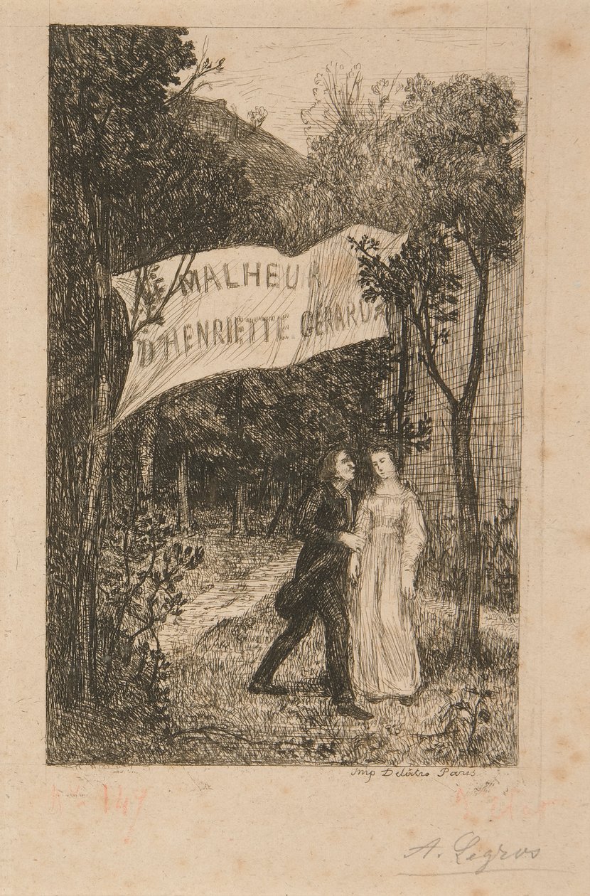 2 Illustrations for The Misfortune of... by Alphonse Legros