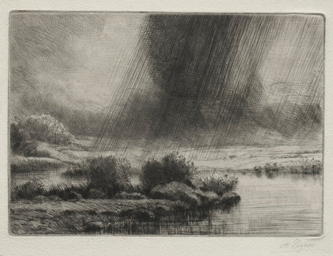 A Storm by Alphonse Legros
