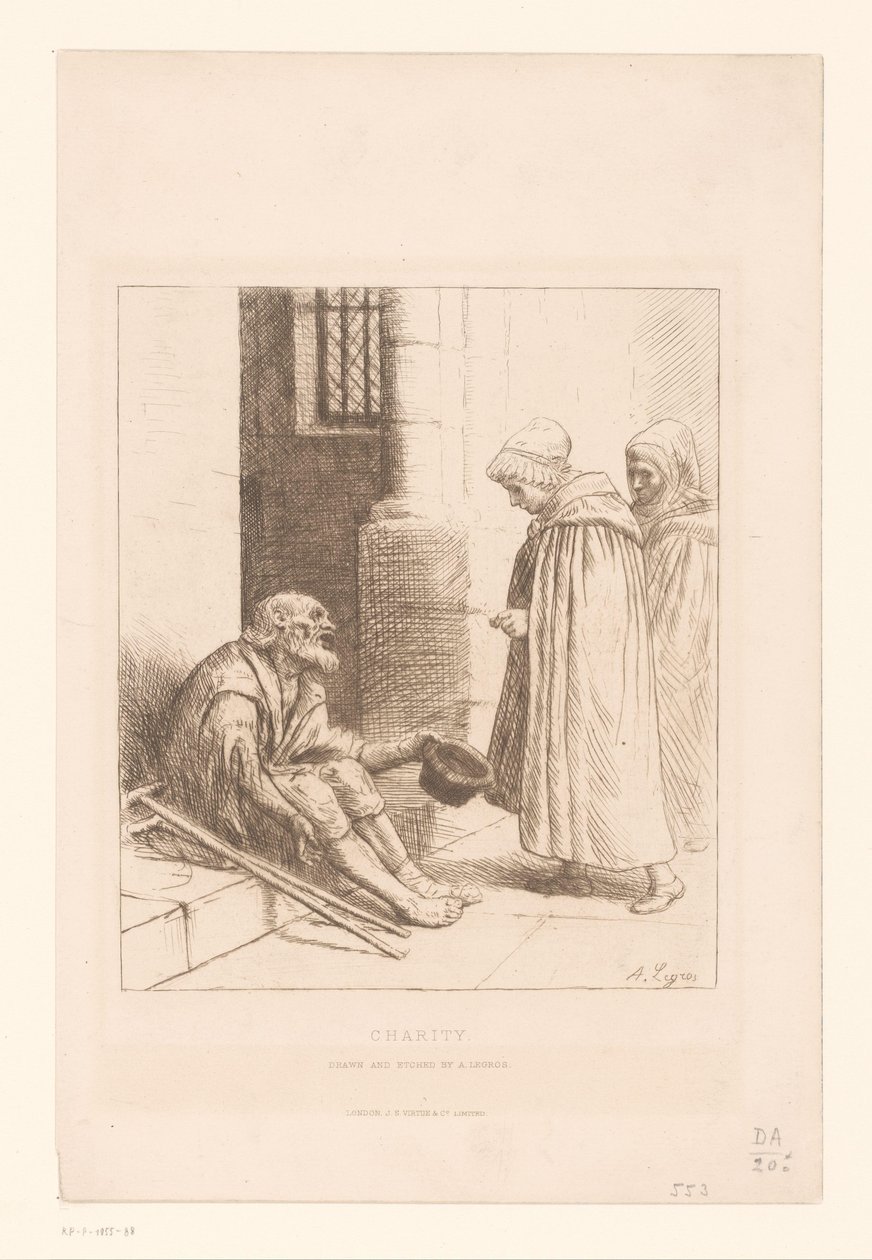 Beggar on a Staircase by Alphonse Legros