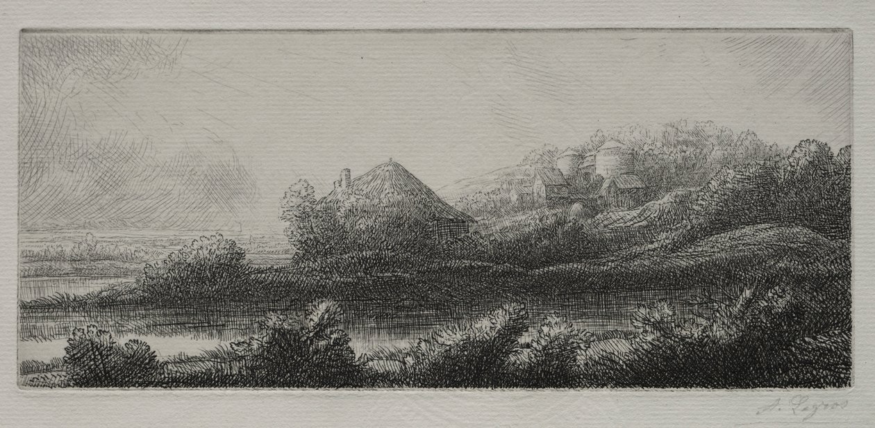 Cabin in the Marsh by Alphonse Legros