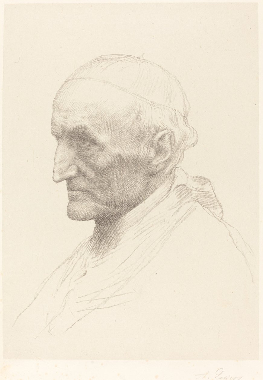 Cardinal Manning, 2nd Plate by Alphonse Legros