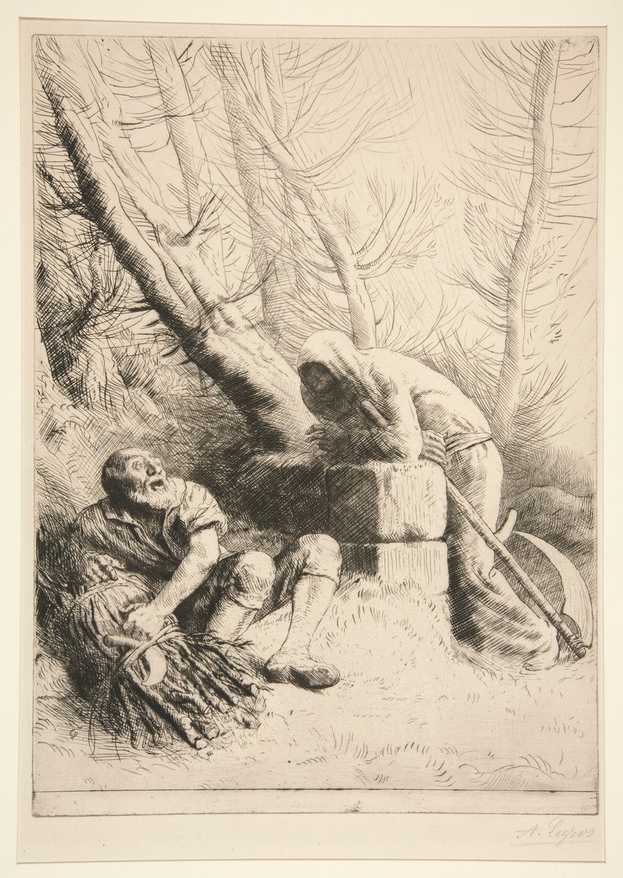 Death and the Woodcutter by Alphonse Legros