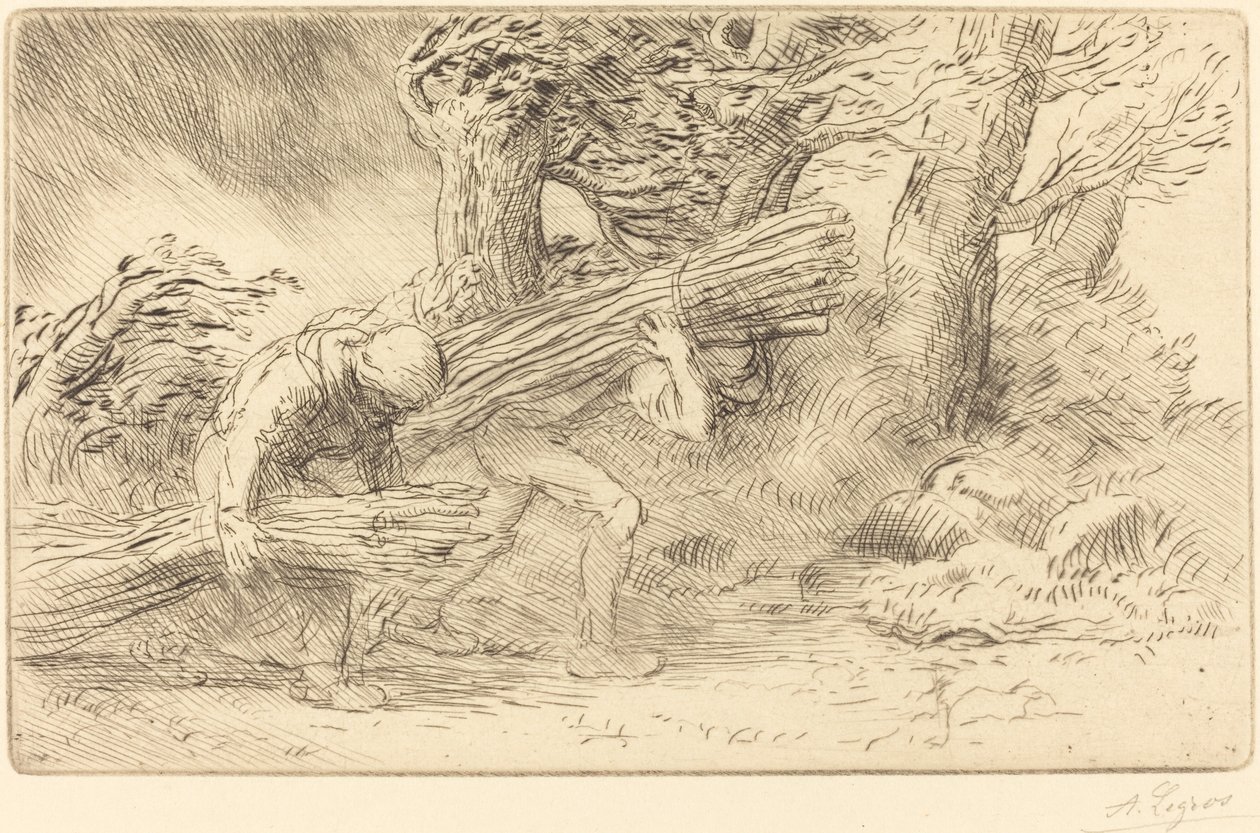 Fagot-gatherers by Alphonse Legros