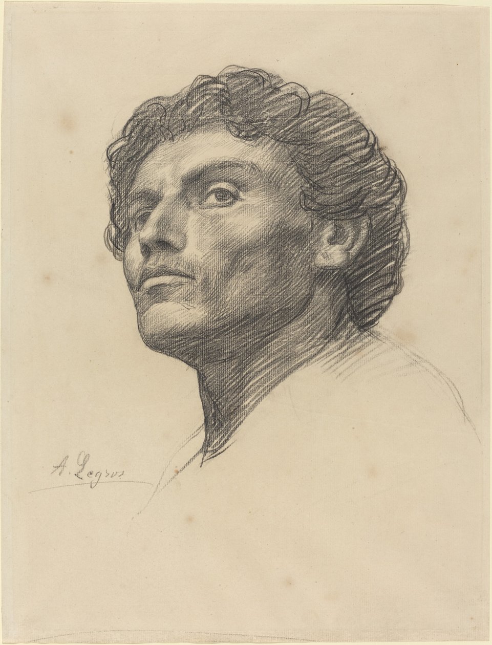 Head of a Man by Alphonse Legros