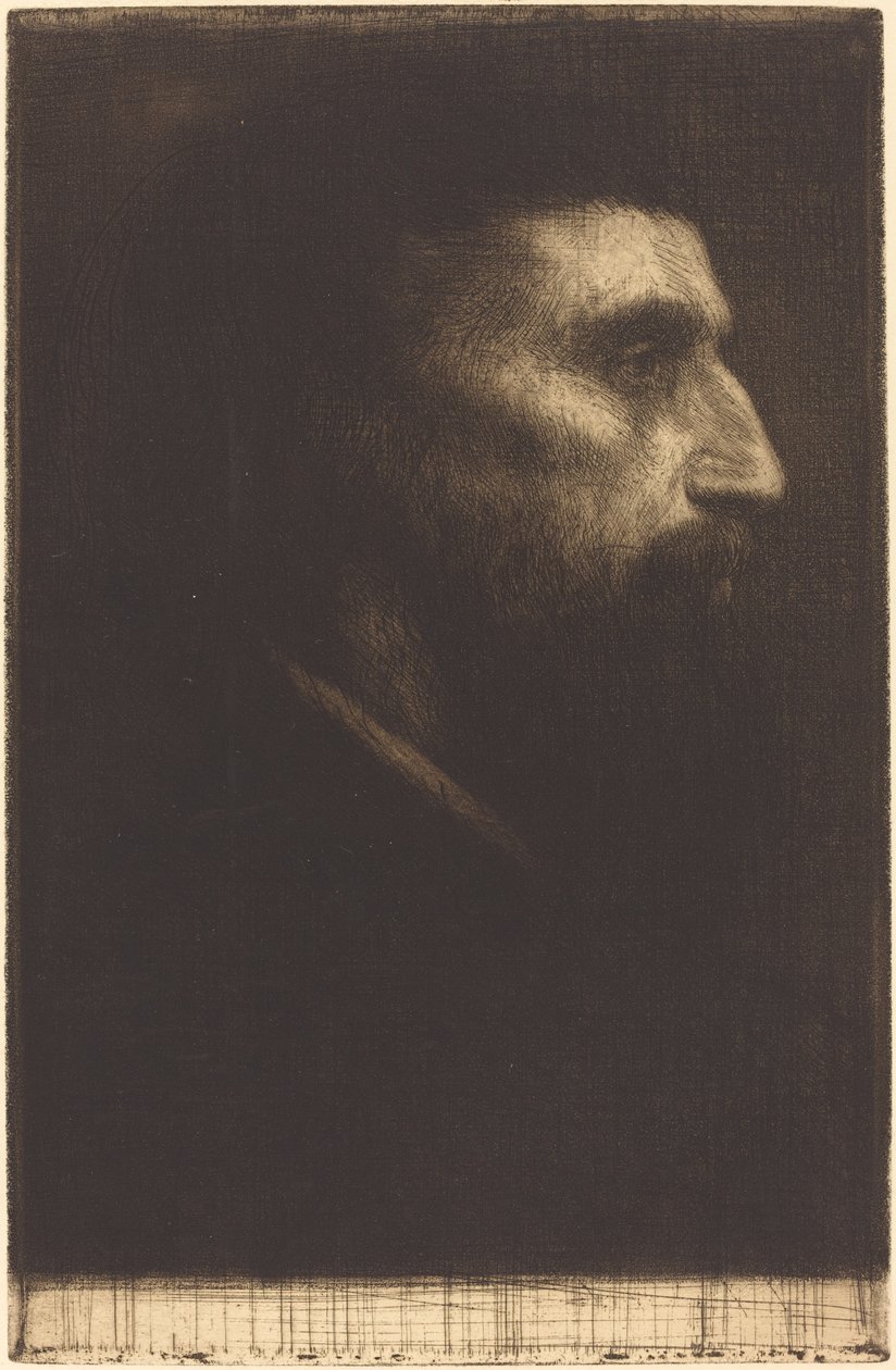 Head of a Man by Alphonse Legros