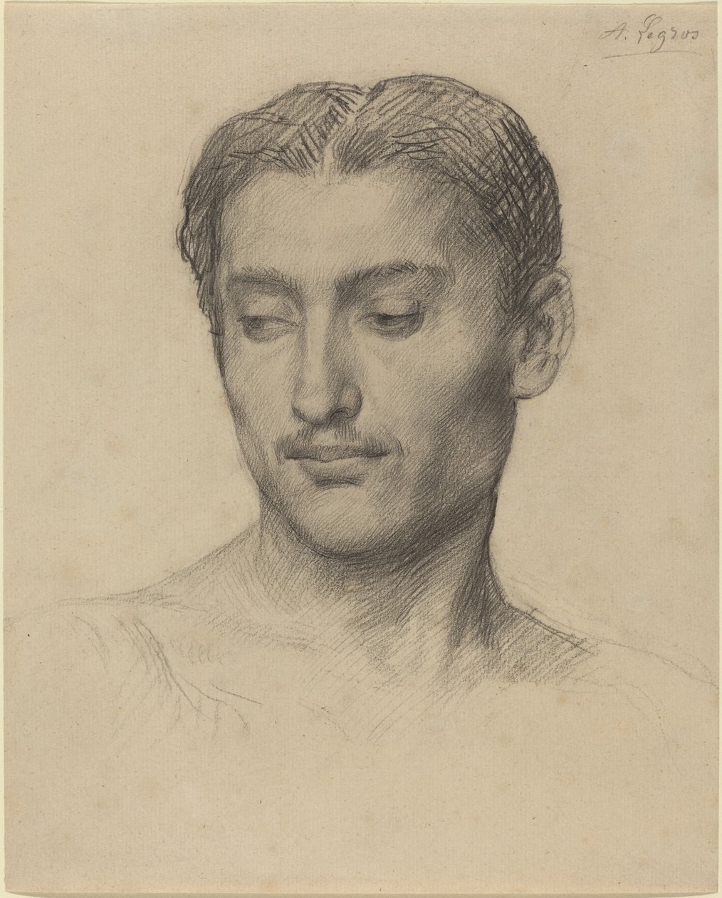 Head of a Young Man by Alphonse Legros