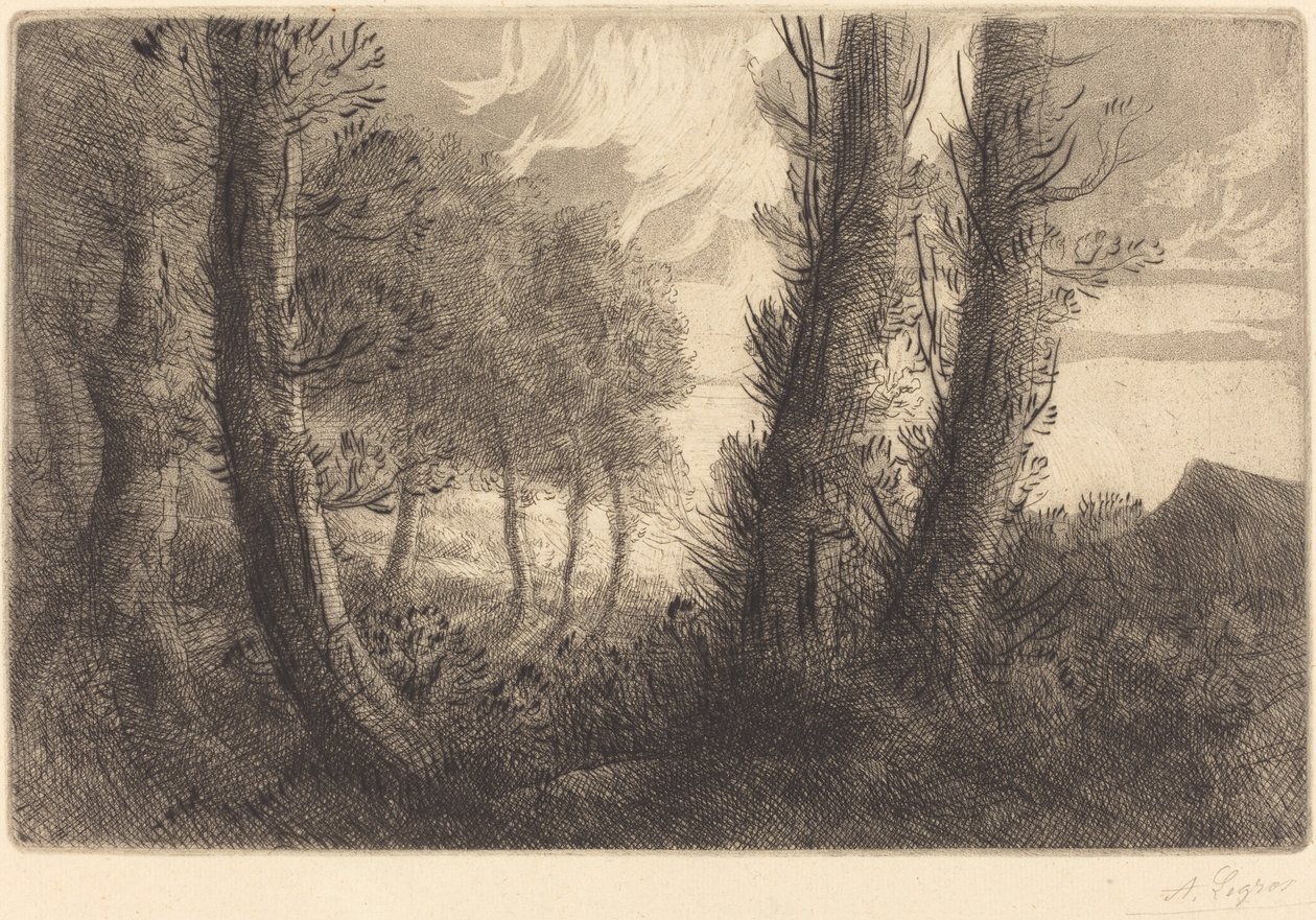 Landscape by Alphonse Legros