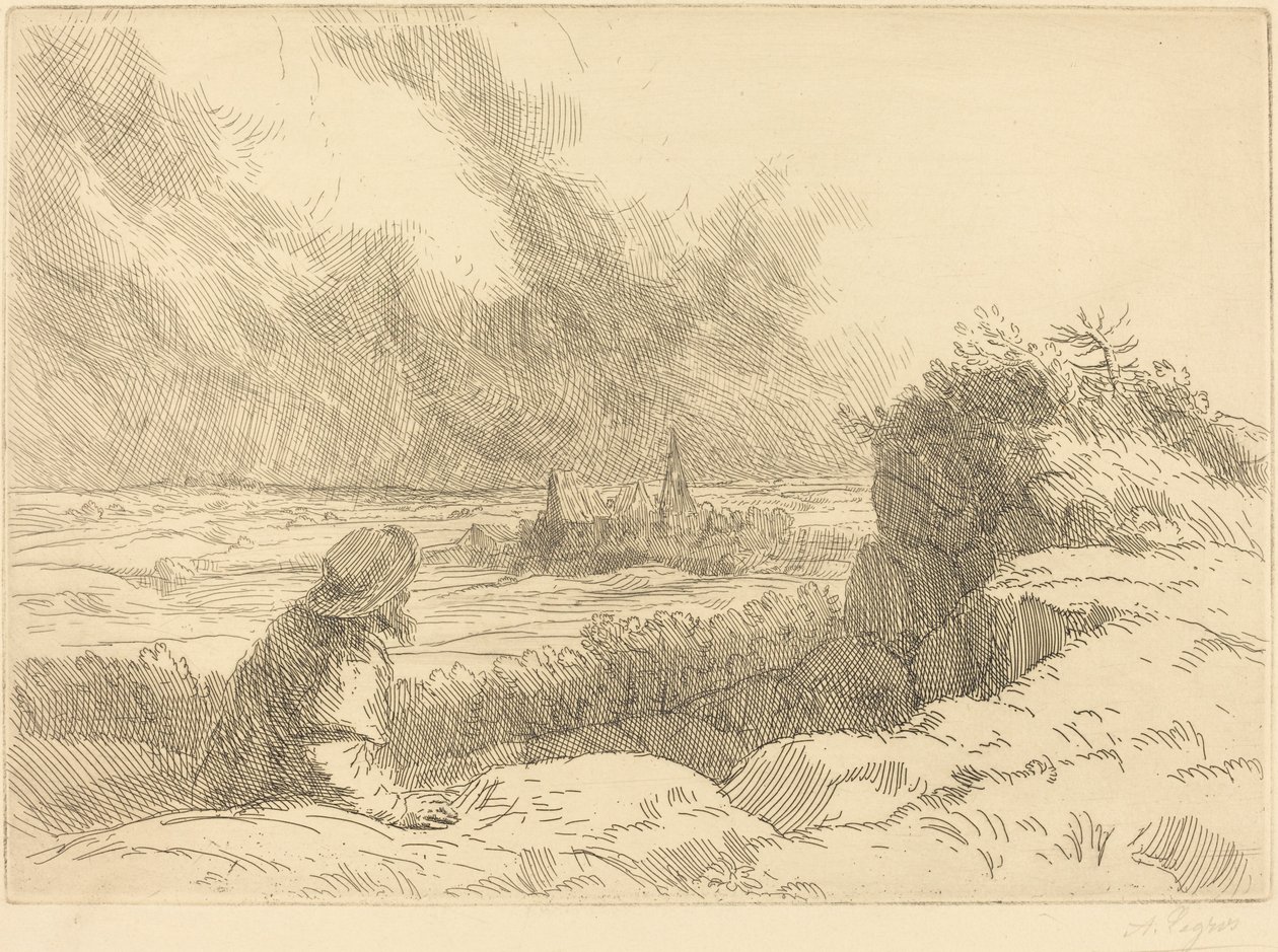 Landscape by Alphonse Legros