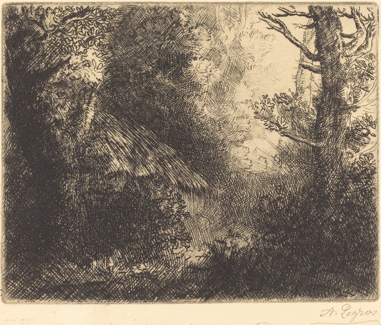 Landscape: Near Chailleux by Alphonse Legros