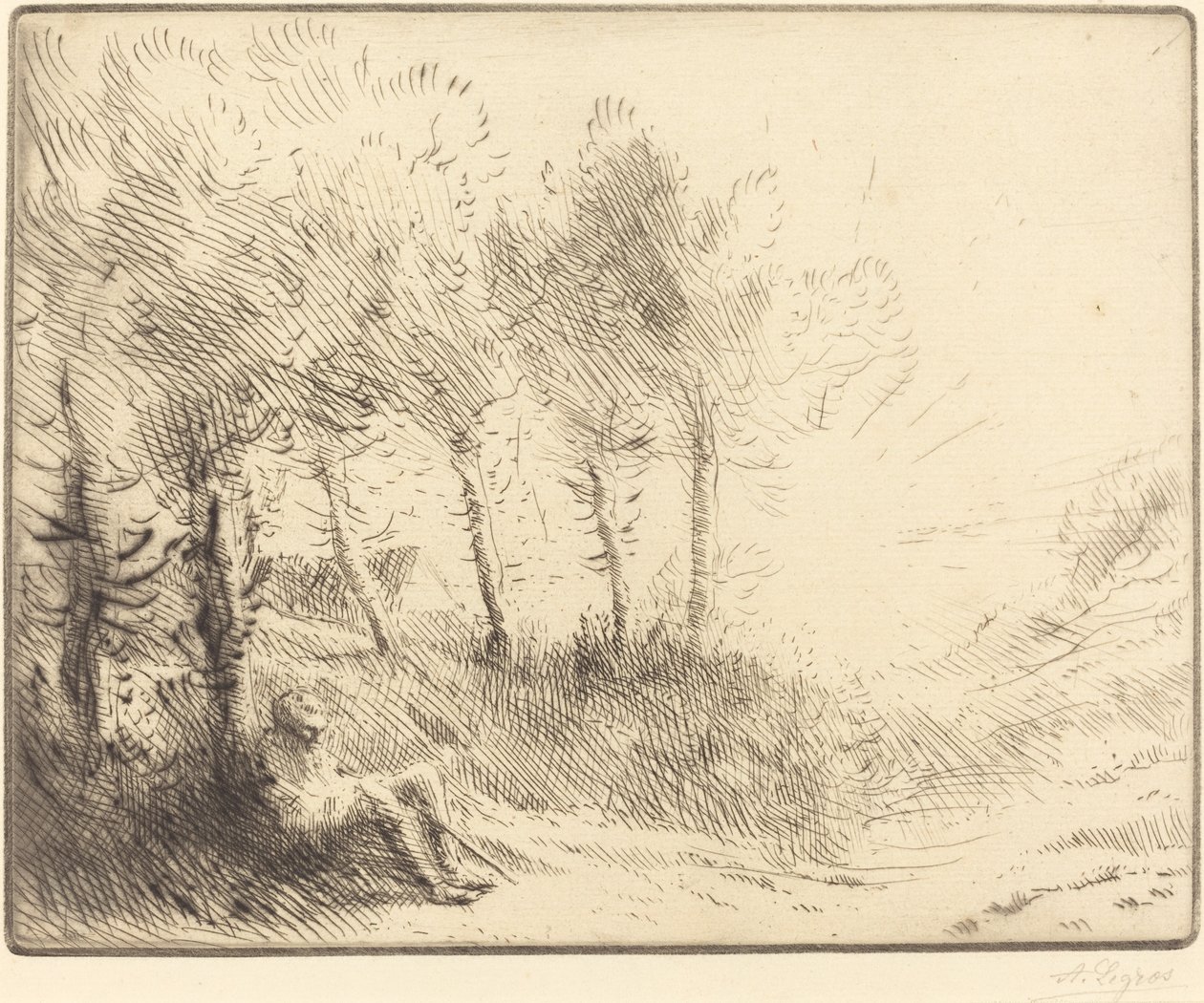 Landscape by Alphonse Legros