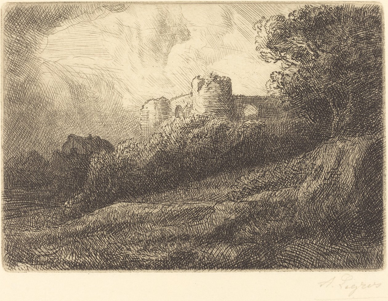 Landscape by Alphonse Legros