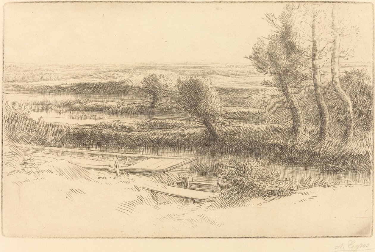 Landscape by Alphonse Legros