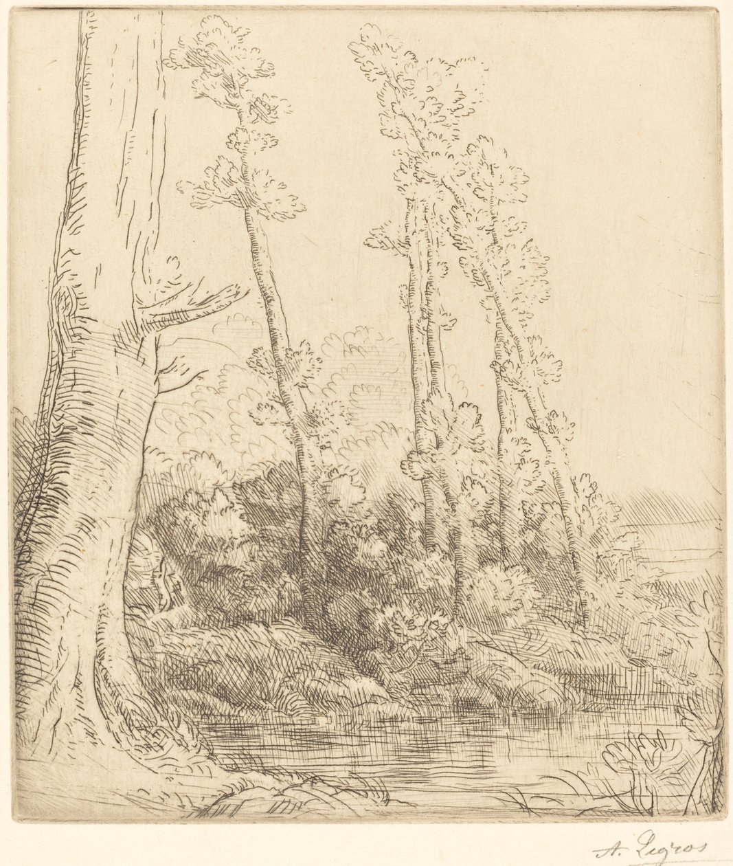 Little Pond by Alphonse Legros