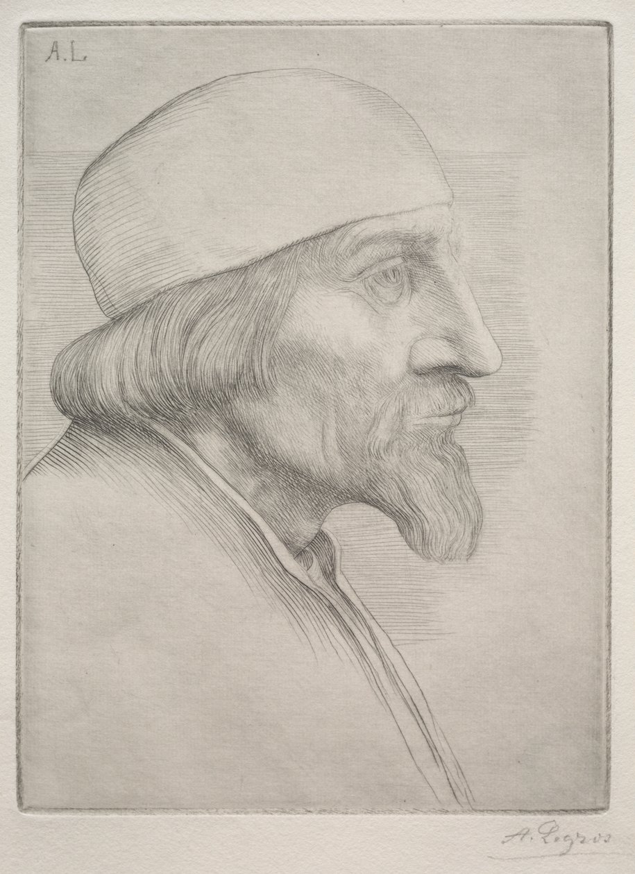 Man in a Skullcap by Alphonse Legros