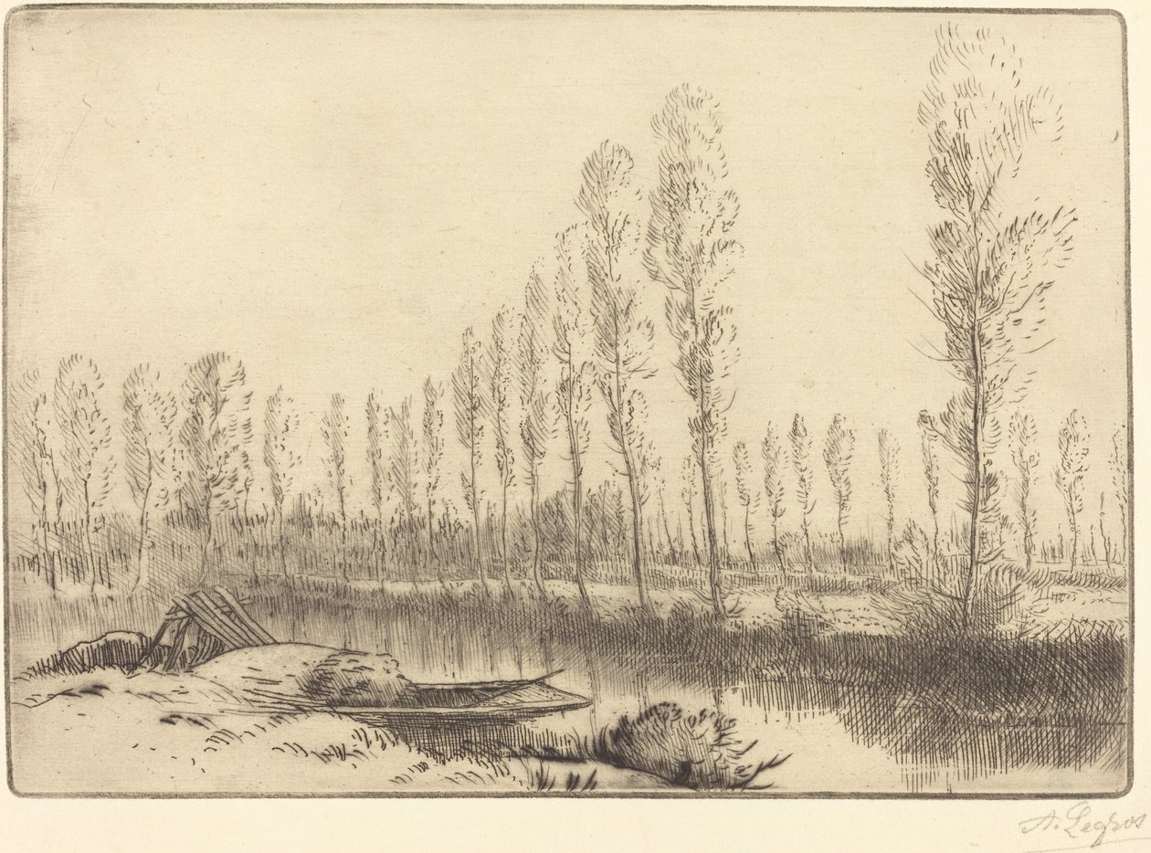 Poplars near Amiens by Alphonse Legros