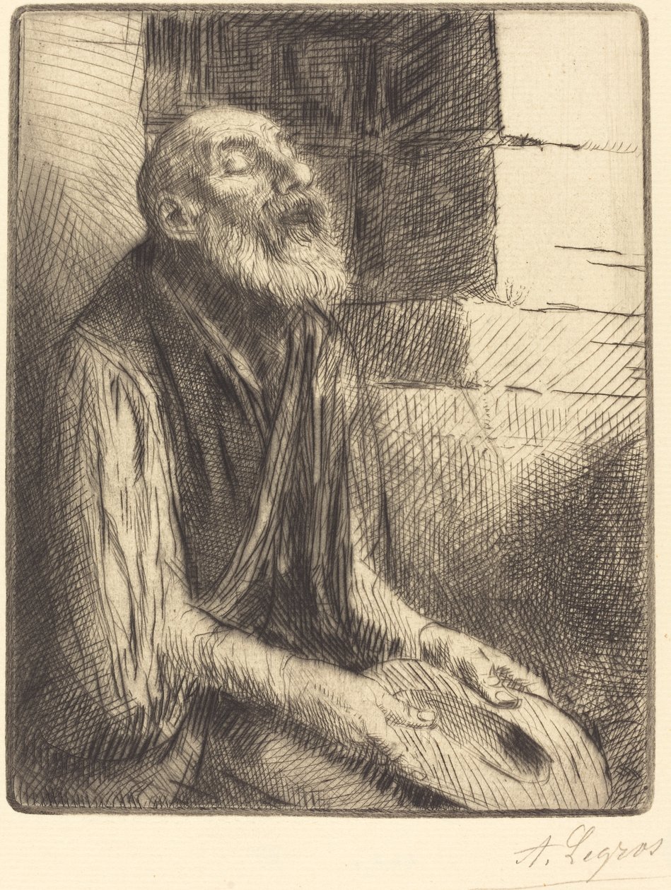 Seated Beggar by Alphonse Legros