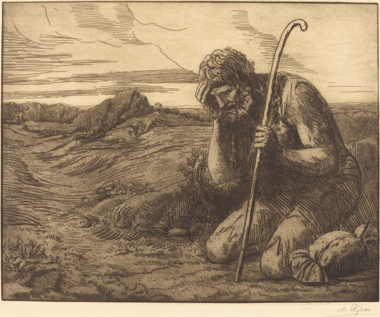 The Prodigal Son (6th Plate) by Alphonse Legros