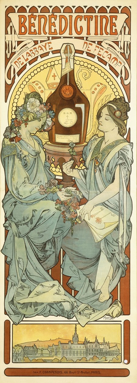 Benedictine by Alphonse Mucha