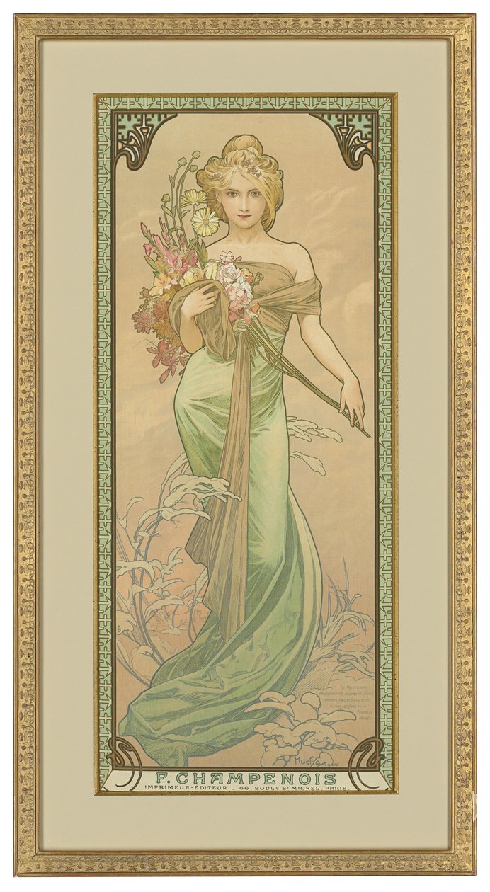 Four Seasons: Spring by Alphonse Mucha