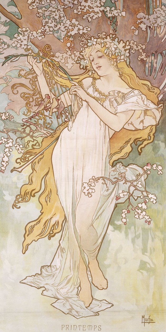 Spring by Alphonse Mucha