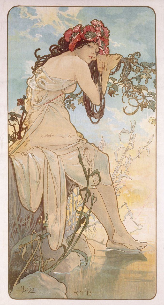 Summer by Alphonse Mucha