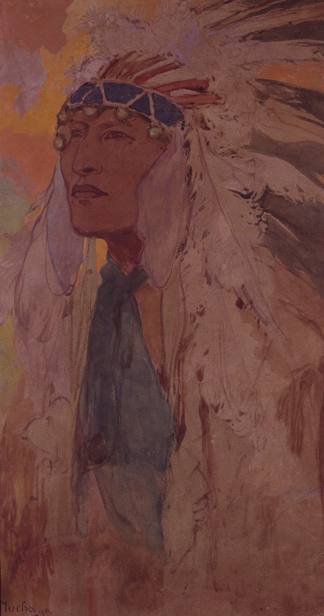 The Indian by Alphonse Mucha