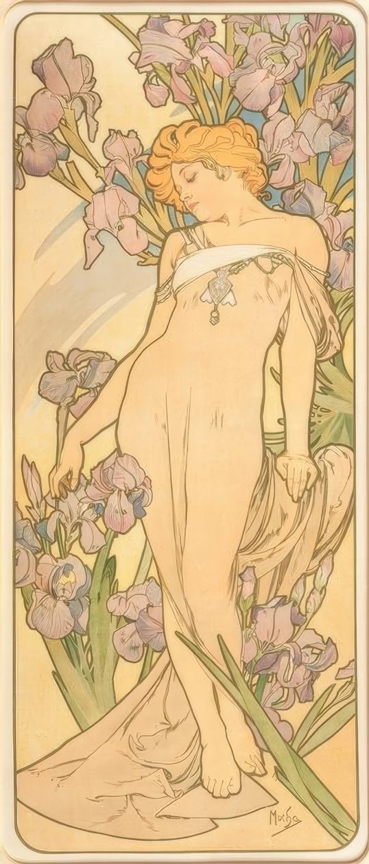 The Iris by Alphonse Mucha
