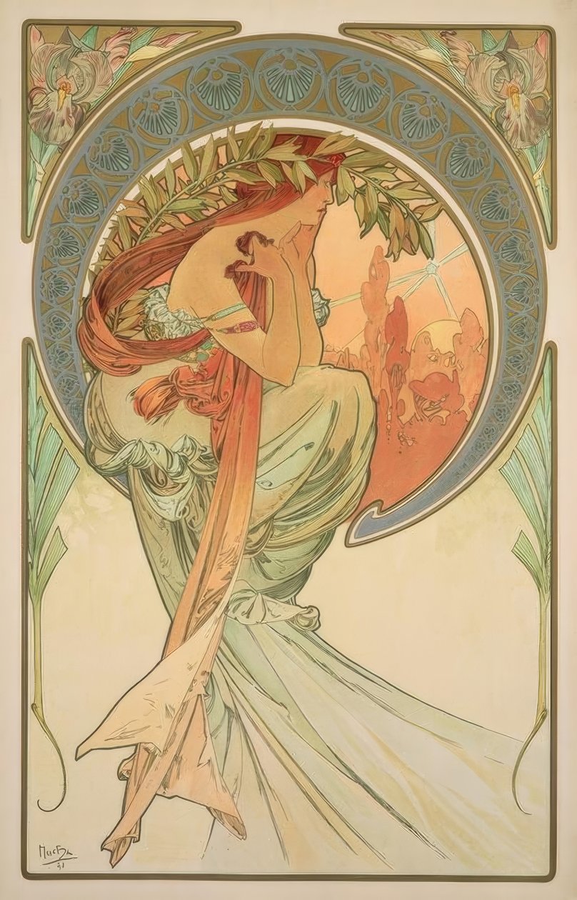 The Poetry by Alphonse Mucha