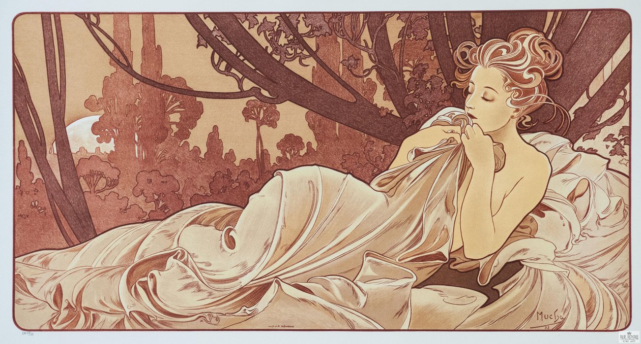 Dusk, 1899 by Alphonse Mucha